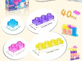 Juego de bloques de silicona encastrables 40pzs